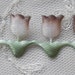 2yds Brown Ivory Satin Tulip Flower Trim on a Vine great for scrapbooking bridal