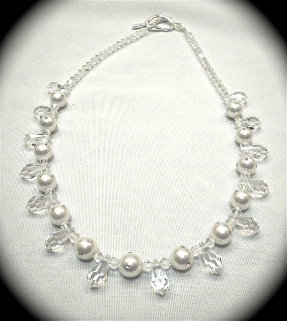items similar to delicate crystal and pearl bridal choker items similar to delicate crystal and pearl bridal choker