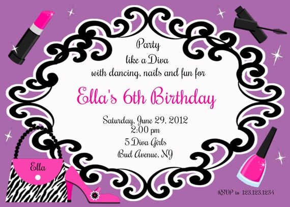 Diva Party Invitations 9