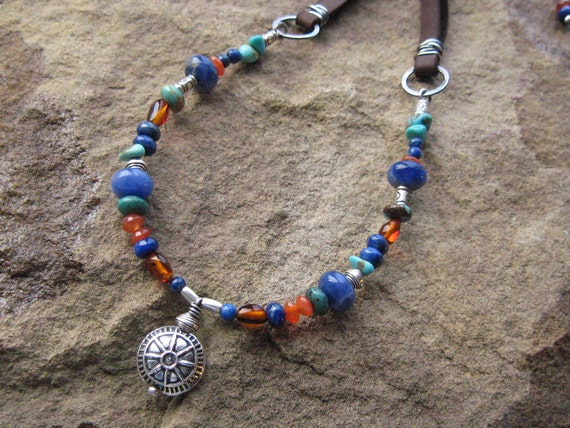 Southwest Inspired Leather Necklace