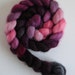 BFL Roving (Top) - Handpainted Spinning or Felting Fiber, Orchid Waxing Crescent