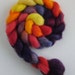 BFL Wool Roving (Top) - Handpainted Spinning or Felting Fiber, Ode to Zinnias