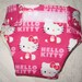 Baby Doll Diaper - Hello Kitty -Fits Bitty Baby Alive,Cabbage Patch, American Girl Dolls and More