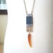 SALE - industrial horn necklace in CHARCOAL GREY (ooak)