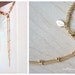 triple strand 16k gold bracelet with GOLD LEAF