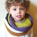 kids vegan friendly barrel cowl in STRIPES (hypoallergenic)
