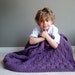 kids knit blanket in CUSTOM COLOUR (vegan friendly)