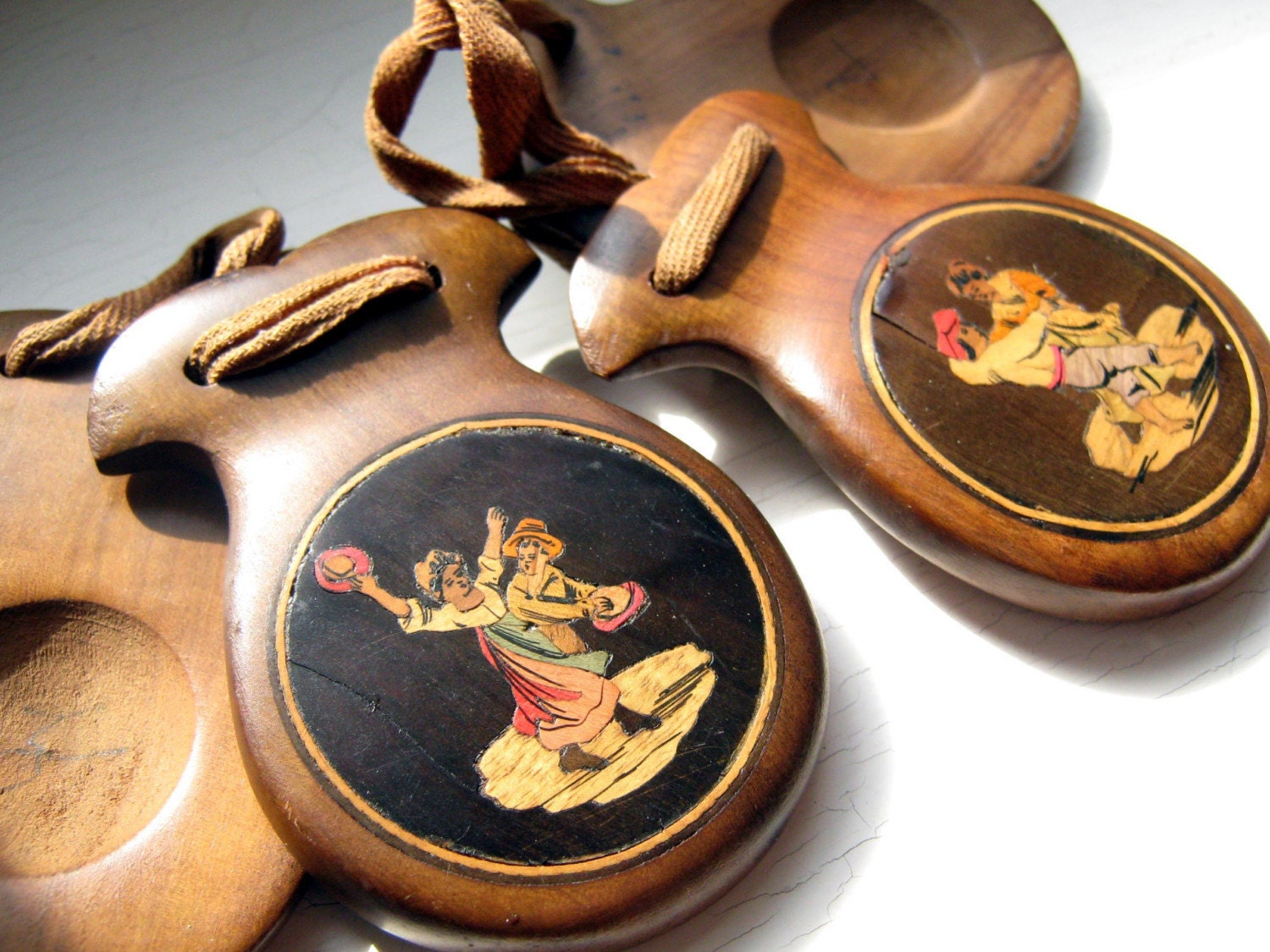 30's Inlaid Wooden Vintage Music