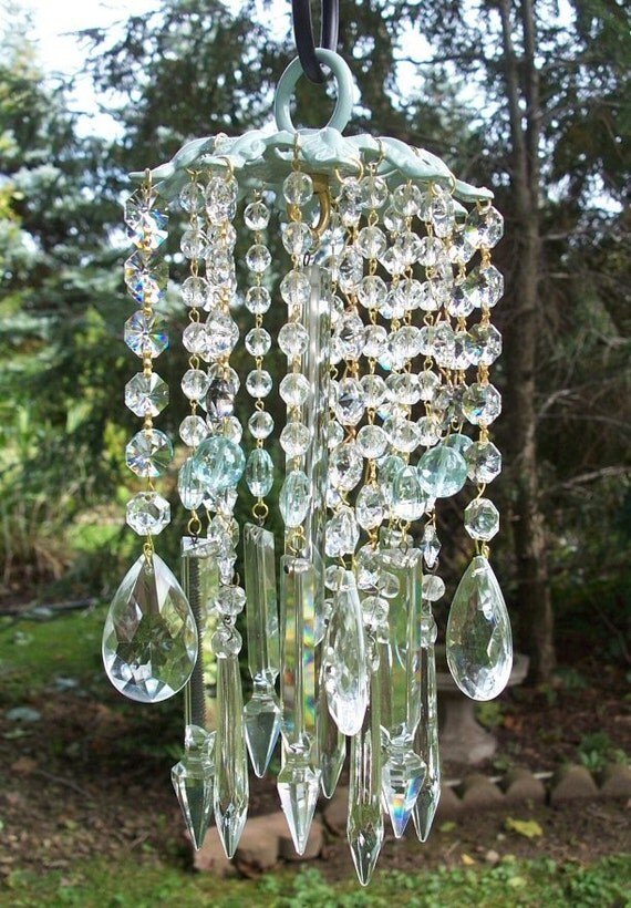 Palest Ocean Vintage Crystal Wind Chime