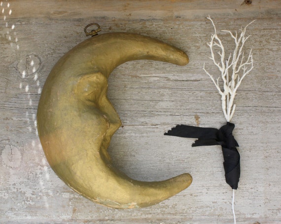 Vintage Papier Mache Moon