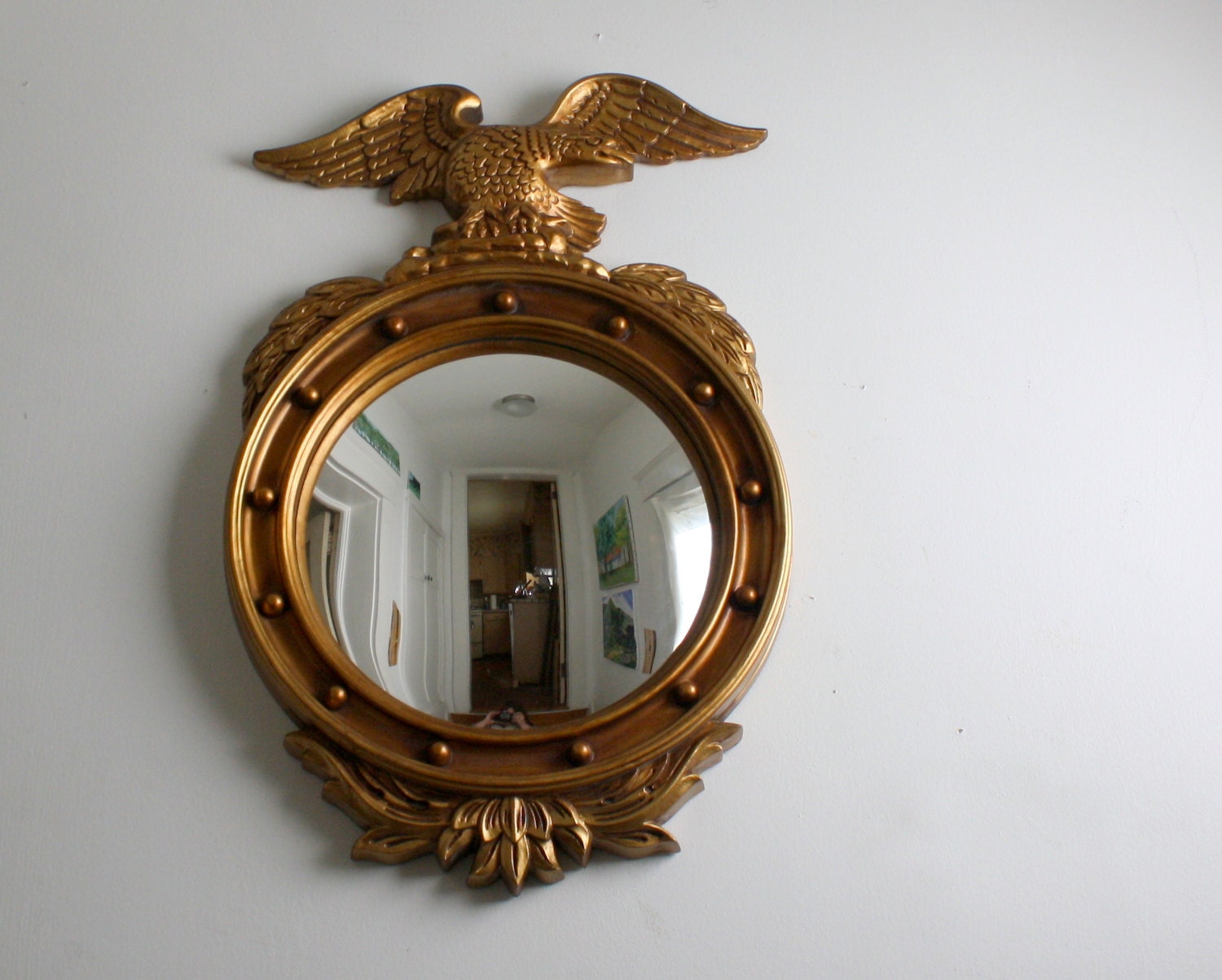 Vintage Eagle Mirror Porthole Nautical Style