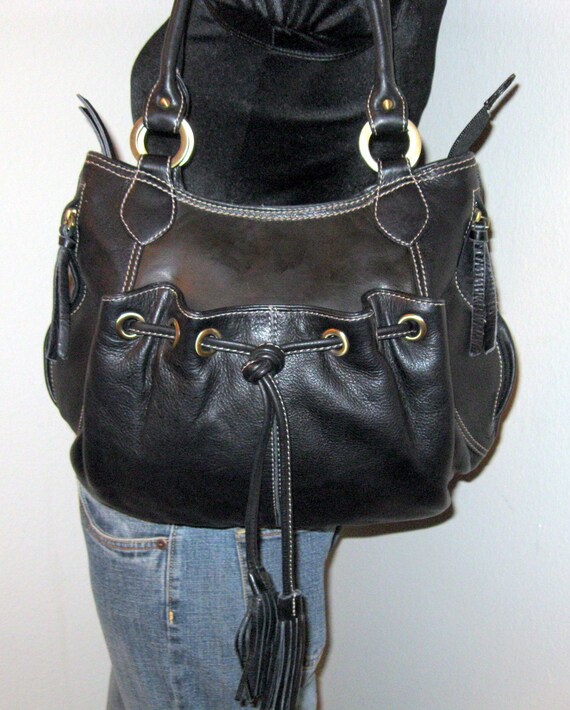 Michael Rome Designs Italian genuine leather lrg purse satchel