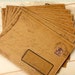 Retro Vintage Style Postal Airmail Stamp Brown Envelopes 7's