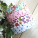 Fabric Deco Tapes - Purple Blue Pink Red Flowers Floral Fabric Cloth Deco Scrapbook Sticker Tape 4's LAST SET