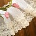 Lace Fabric Trim - Wide Retro Cream Flower Floral Scallop Eyelet Lace Fabric TRIM 6.5 Inches 1 Meter - Mille LAST