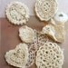 Cotton Lace Doily Doilies - Small Retro Cream Crochet Floral Flower Lace Cotton Doily Doilies Applique 12's