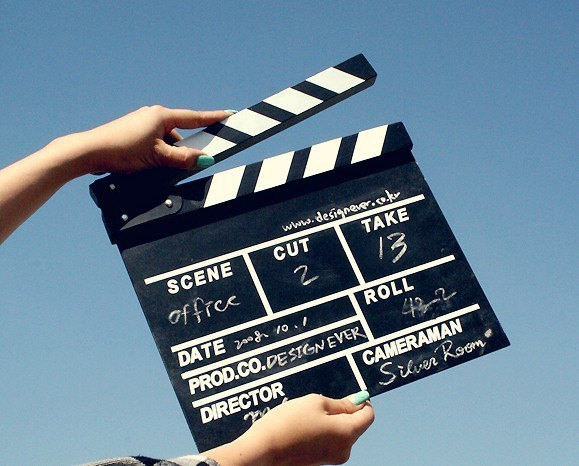 Wood Director Action Movie Photo Prop Chalkboard by RetroNaNa