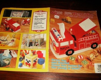 Tissue Box Cover Plastic Canvas Patterns Terrific Tissue Toppers Annie's Attic 87T26 Plastic Canvas Pattern Leaflet