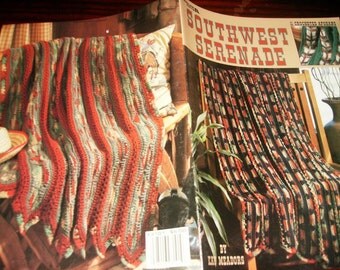 Afghan Crochet Pattern Leaflet Southwest Serenade Leisure Arts 3101 Kay Meadors Crocheting Patterns