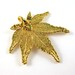 Gold Leaf Pendant - Maple Leaf - Electroplated in Real Gold