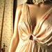 1970s Nightgown / Full Length Slip Dress / Pale Pink-Coral Goddess. Size M
