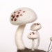 White Mushrooms Pink Spots Nature Scene Pincushion Made To