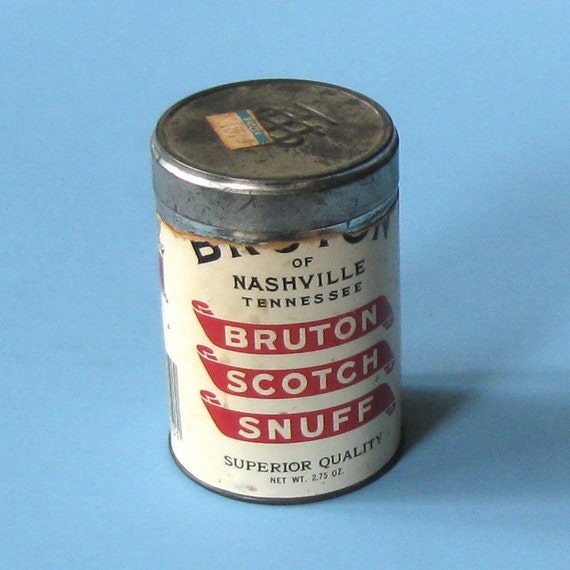 Antique Vintage Tobacco Snuff Tin Bruton Scotch Snuff Tin