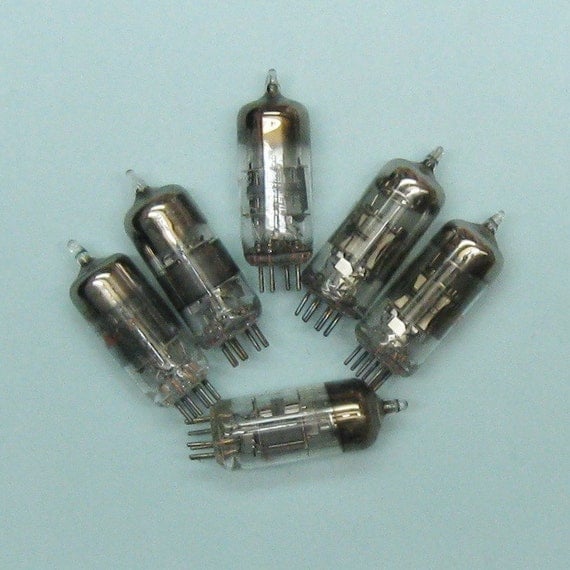 6 Vintage Glass Radio CB Vacuum Tubes Glass Vacuum Tubes Fuse