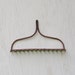 Antique Vintage Iron Rake Head Old Rusty Rake Head Primitive Rake Head Jewelry Organizer Tool Organizer