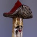 Mushroom Christmas Tree Ornament, Twirl the Mushroom Figure, Sculpture