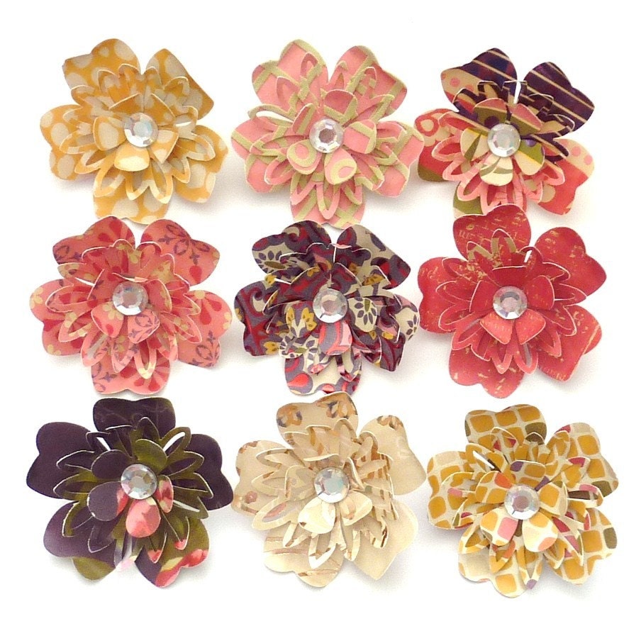 Paper Flower Push Pins Large Zurich Made To Order