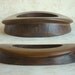 Antique Early 1900s Hatters CURLED WESTERN Wood Block Tool Large BRIM Millinery