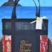 Tote Bag With Attitude - Embroidered Puppy Love Dog Fabric and Vinyl Mesh Tote