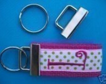 25 sets 1.25 inch NICKEL finish Key Fob/Key Chain Hardware plus instructions UNBELIEVABLE PRICES