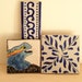 SAVE 30% SALE Architectural Interest Set of Three Vintage Tile Wall Hangings