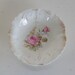 Vintage berry bowl pink roses embossed