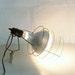 Vintage industrial cage light work or spot light with clamp works