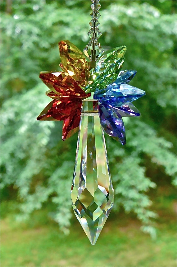 Handmade Suncatcher All Swarovski Crystal 50mm Pendant