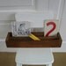 Wood Box Divided Industrial Primitive Rustic