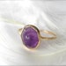 RESERVED For HILARY : Amethyst Petite Stacking Gemstone Ring Handcrafted from Recycled 14k Gold by Michelle Lenae Jewelry