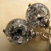 Black Ice Orbs and Silver Earrings