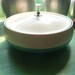 Retro Vacron Bopp Decker Plastics Inc Bowl with Lid Blue White Silver