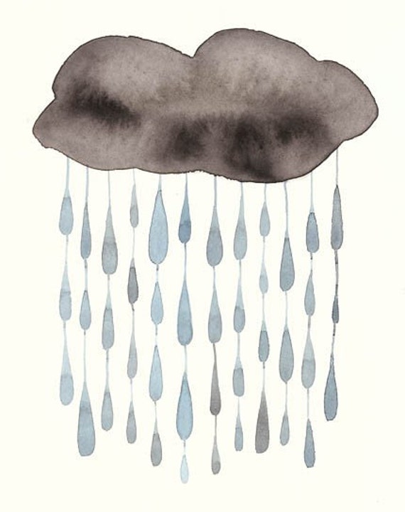 Rain Cloud No. 2 watercolor painting