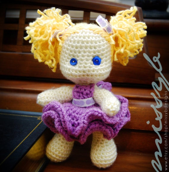 Items similar to Crochet Doll Pattern PDF - Cute Little ...