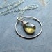 Moss Aquamarine Necklace Sterling Silver, Woodland fall fashion jewelry