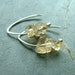 Small Silver Hoop Earrings Citrine Open Hoops raw citrine November birthstone jewelry