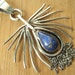 Lapis Peacock Feather Pendant