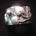 Spiral Leaf Ring,size 6.5 - wide band