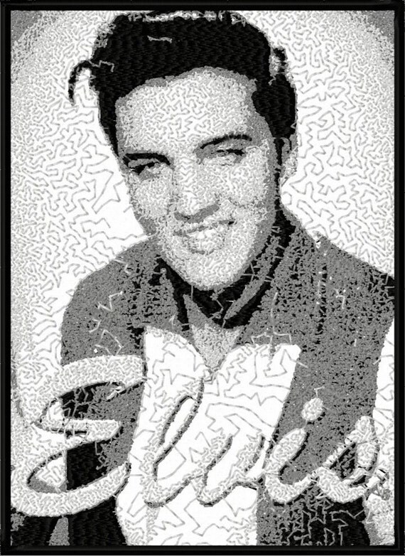 Elvis 2 Sfumato Stitch Machine Embroidery by laprairielady on Etsy