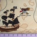 Pirate Treasure Map Fabric End Of Bolt 26 inches